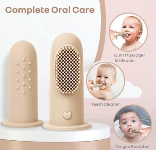 Finger Toothbrush Tongue Oral Cleaner Kit For 3 Month